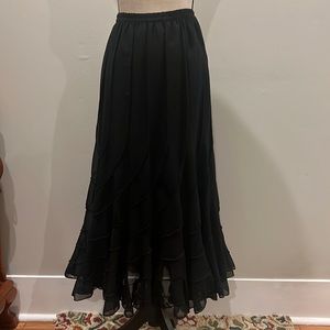 NWT DIMRI M BLACK FLAIR MAXI SKIRT